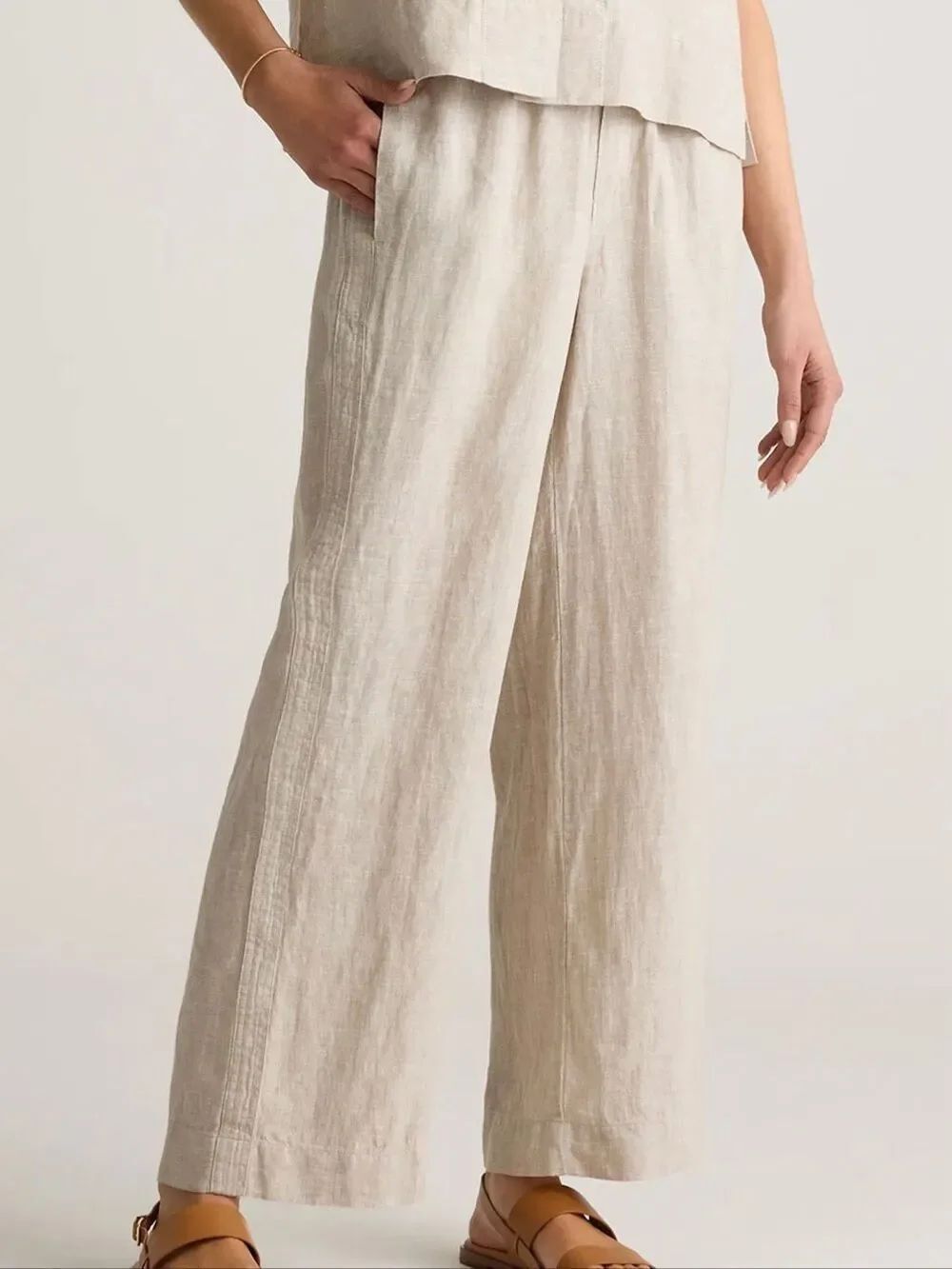 Quince European Linen Wide Leg Pants Size XS